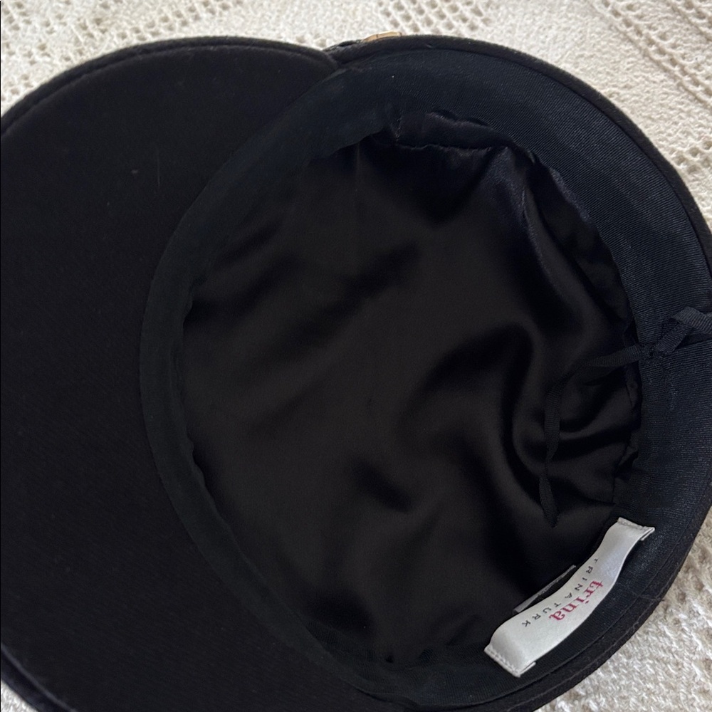 Trina Turk Black Brim Classic Baker Cap - Picture 6 of 12